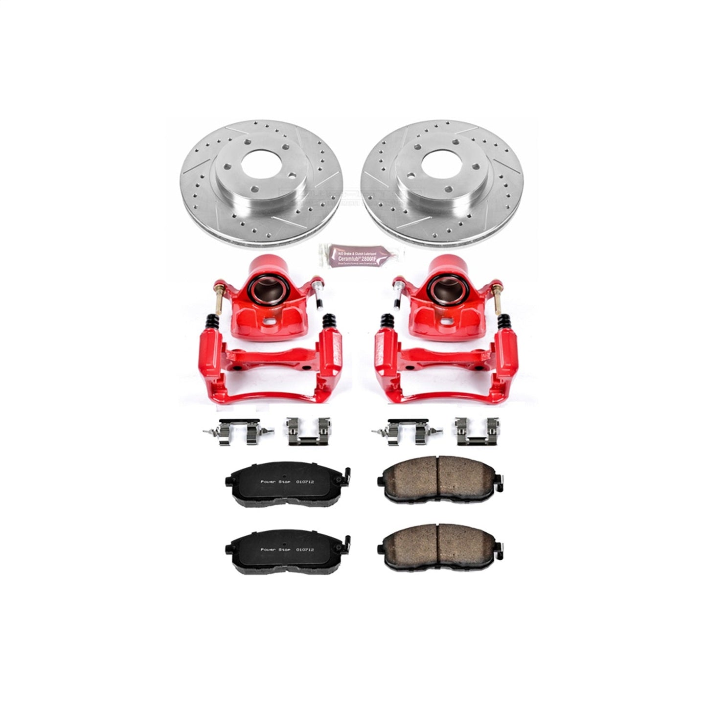 PowerStop Front Z23 Evolution Sport Brake Kit w/ Calipers | Nissan Maxima (2000–2001) (KC3137)