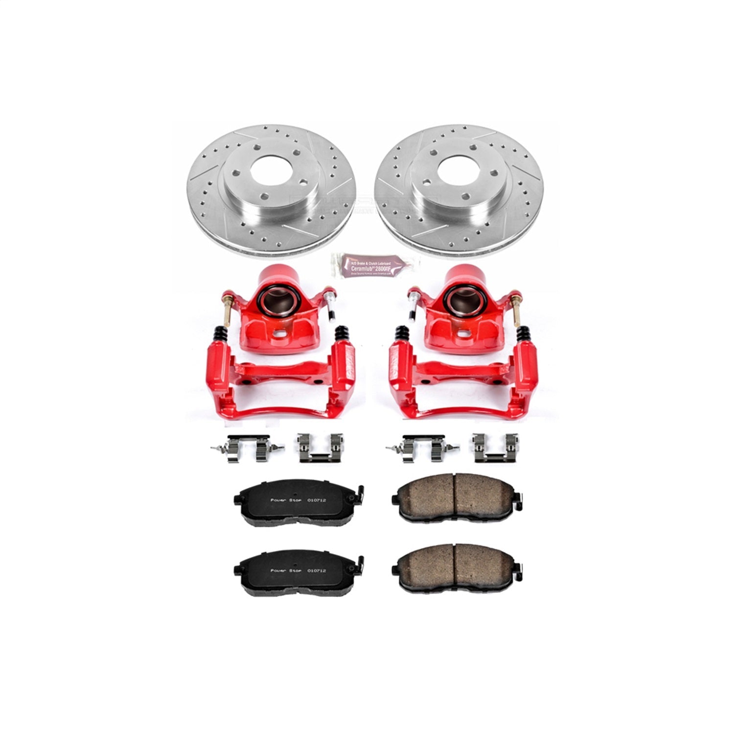 PowerStop Front Z23 Evolution Sport Brake Kit w/ Calipers | Nissan Maxima (2000–2001) (KC3137)