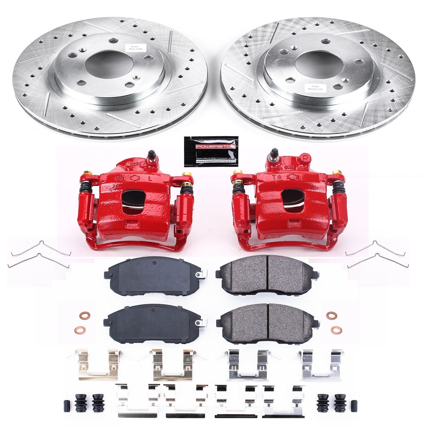 PowerStop Front Z23 Evolution Sport Brake Kit w/ Calipers | Nissan Maxima (1999) (KC3137A)