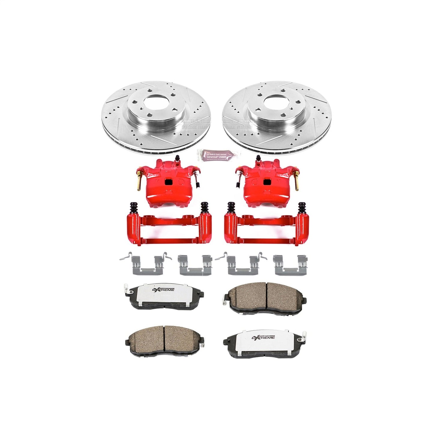 PowerStop Front Z26 Street Warrior Brake Kit w/ Calipers | Infiniti G35 (2003–2005) (KC3140-26)