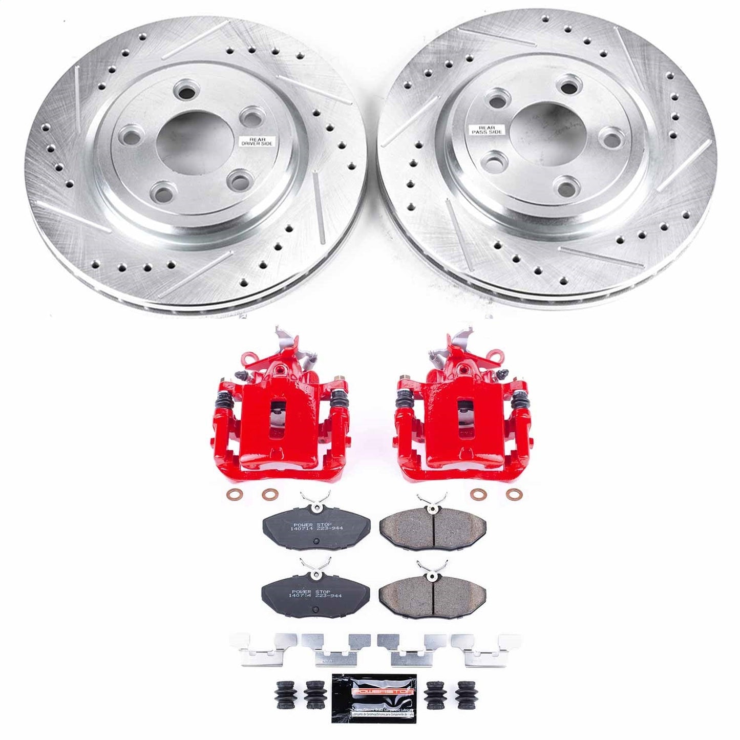 PowerStop Rear Z23 Evolution Sport Brake Kit w/Calipers | Jaguar S-Type (2003–2005) (KC3141)