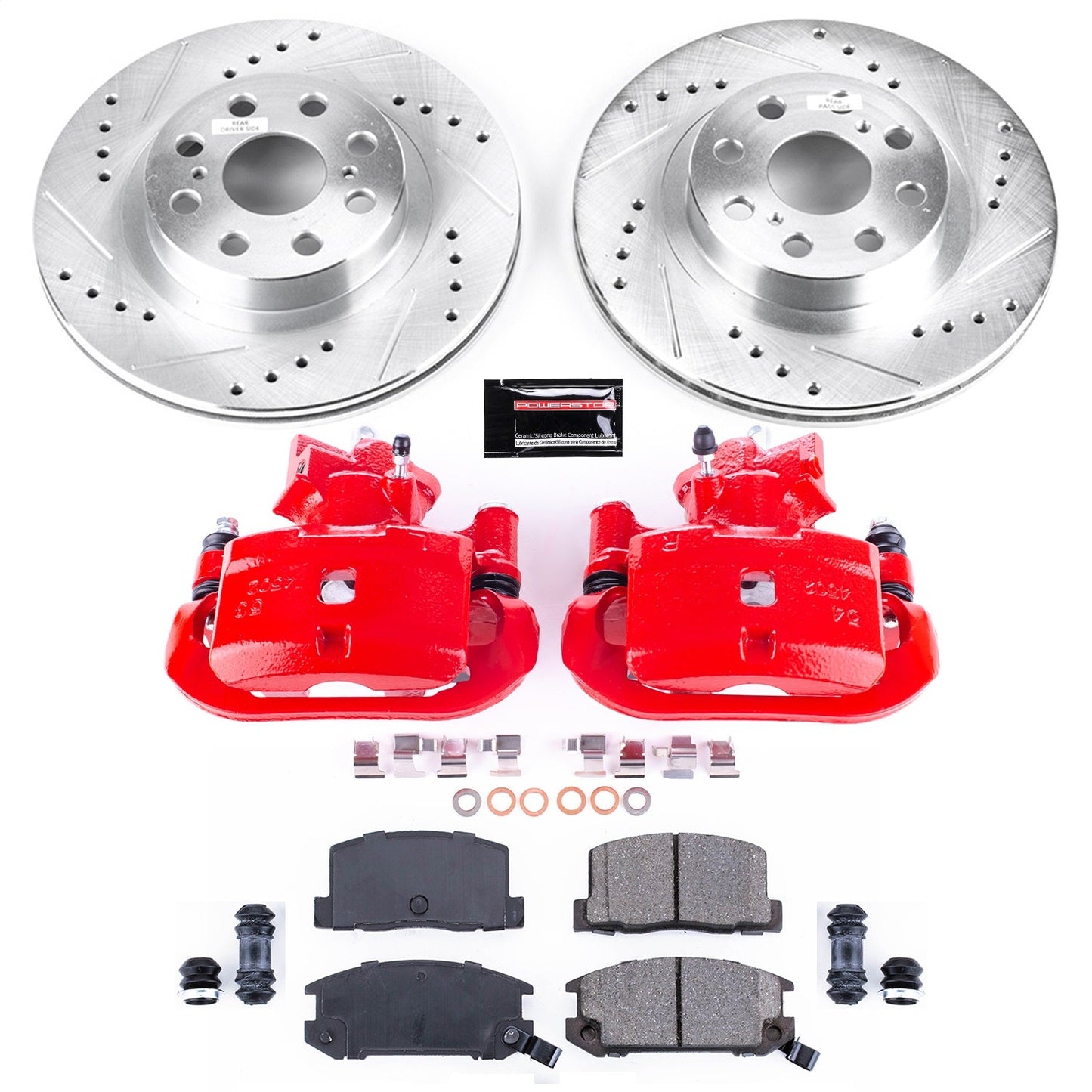 PowerStop Rear Z23 Evolution Sport Brake Kit w/ Calipers | Toyota MR2 Spyder (2000–2002) (KC3161)