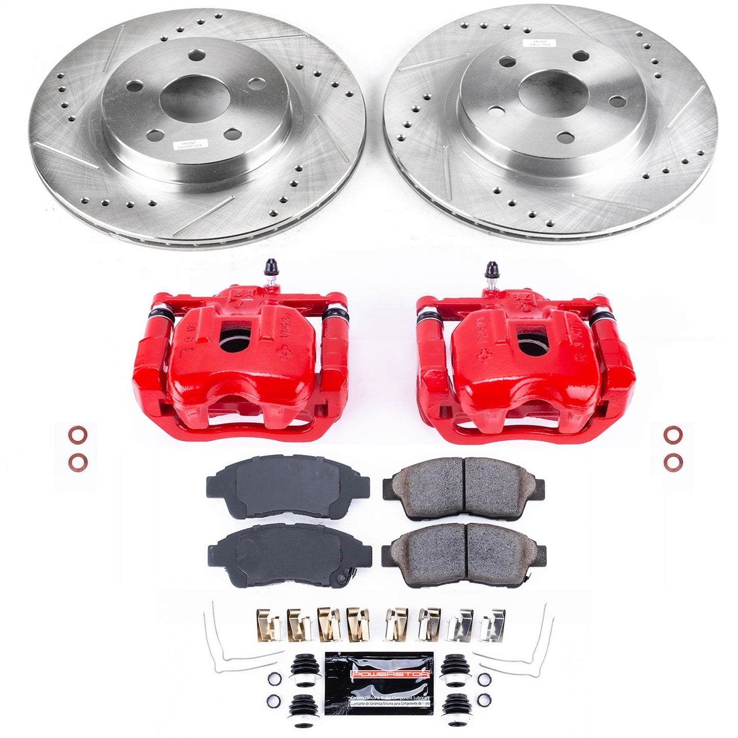 PowerStop Front Z23 Evolution Sport Brake Kit w/Calipers | Toyota RAV4 1996–2000 (KC3163)