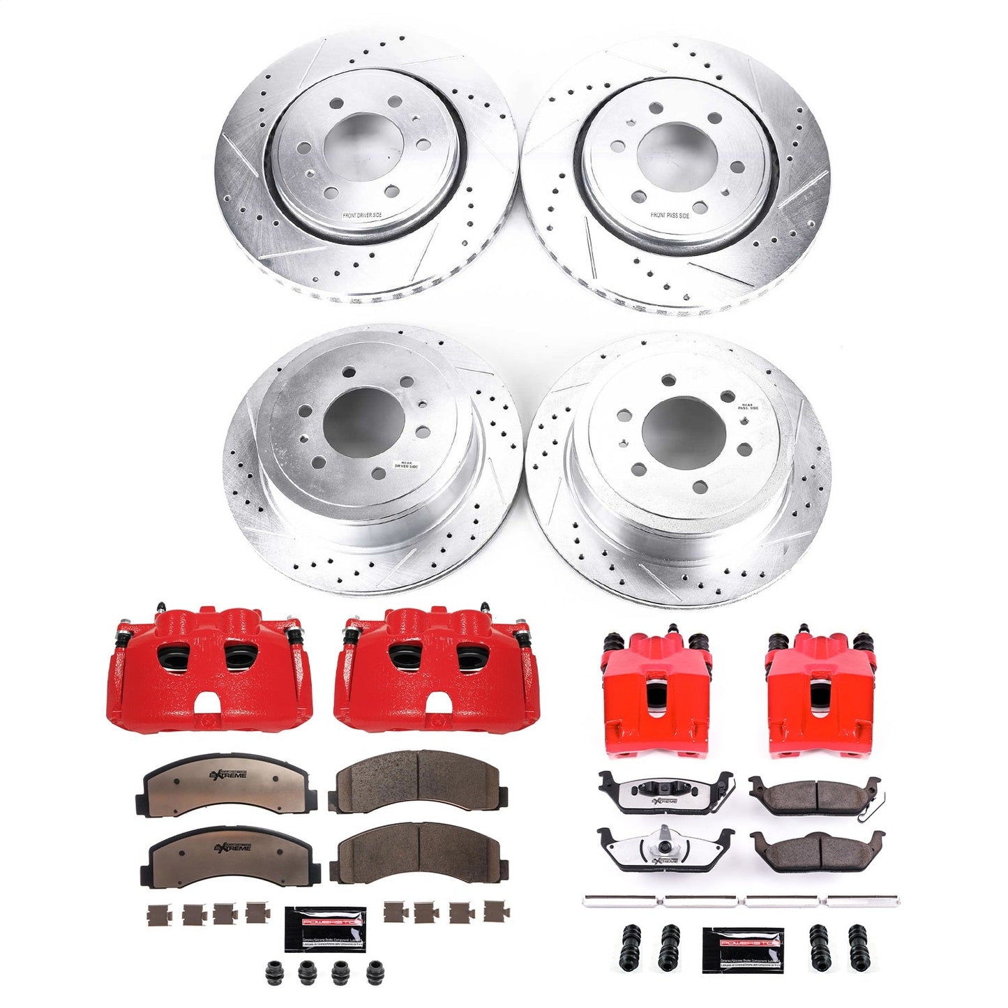 PowerStop Front and Rear Z36 Truck & Tow Kit w/ Calipers | Ford F-150 (2010–2011) (KC3166-36)
