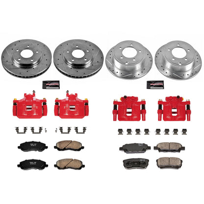 PowerStop Front & Rear Z23 Evolution Sport Brake Kit w/ Calipers | Mitsubishi Lancer (2008–2017) (KC4017A)