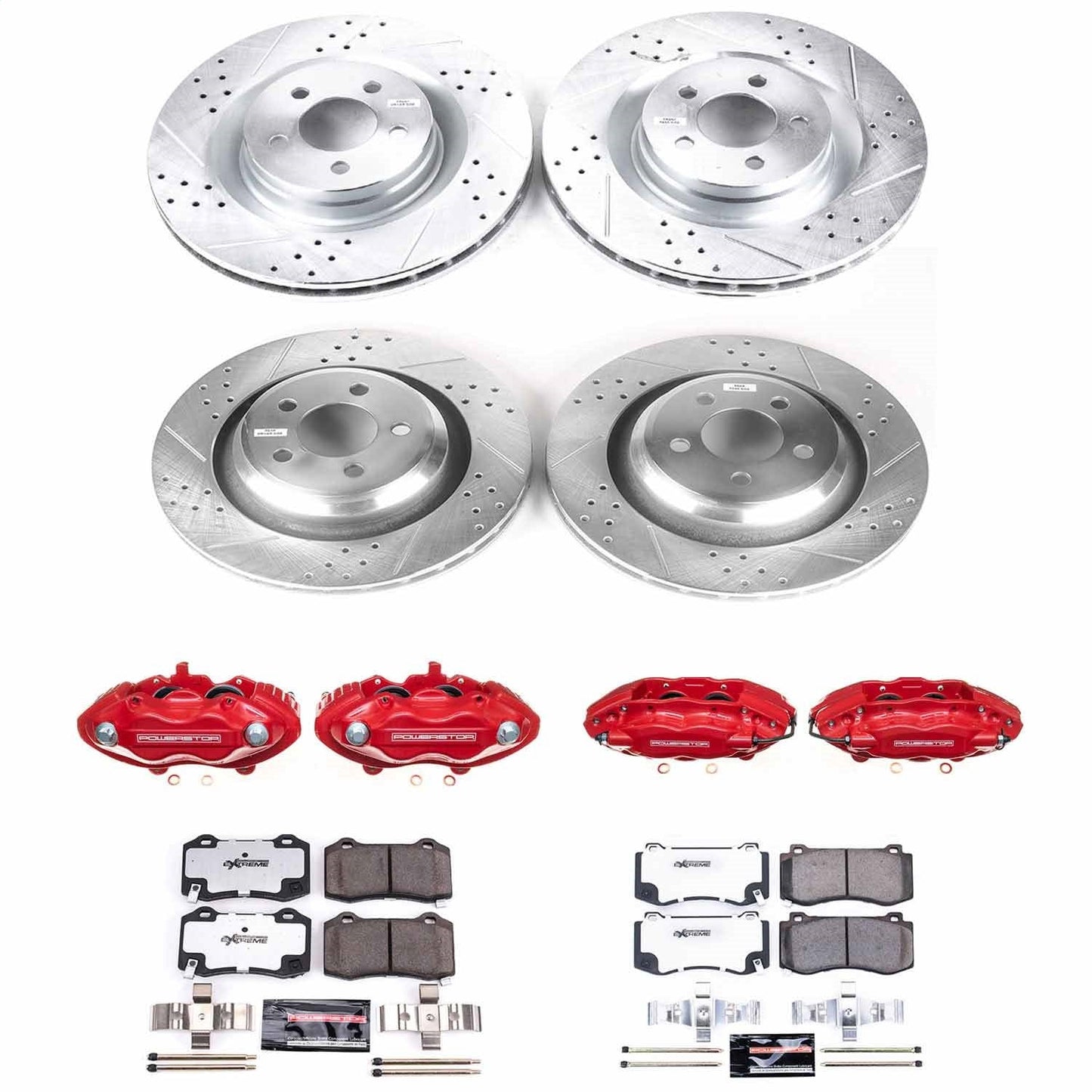PowerStop Front and Rear Z26 Street Kit w/ Calipers | Dodge Magnum (2006–2008) (KC4023-26)