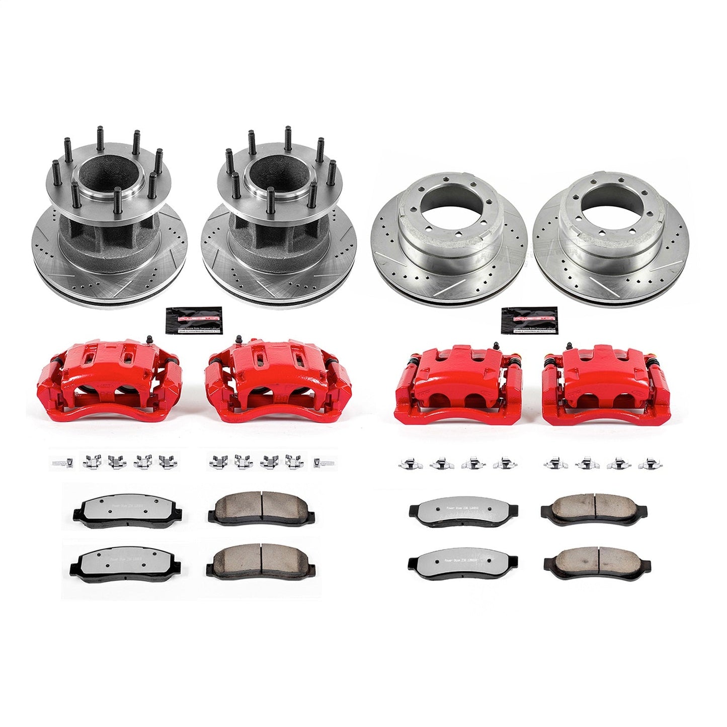 PowerStop Front and Rear Z36 Truck & Tow Kit w/ Calipers | Ford F-350 Super Duty (2007–2010) (KC4032-36)