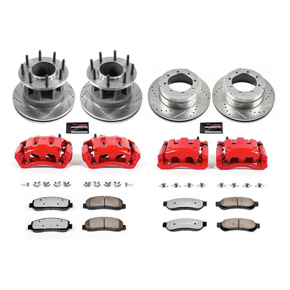 PowerStop Front and Rear Z36 Truck & Tow Kit w/ Calipers | Ford F-350 Super Duty (2007–2010) (KC4032-36)