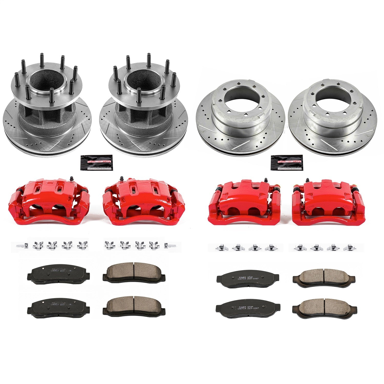 PowerStop Front & Rear Z23 Evolution Kit w/ Calipers | Ford F-350 Super Duty (2007–2010) (KC4032)