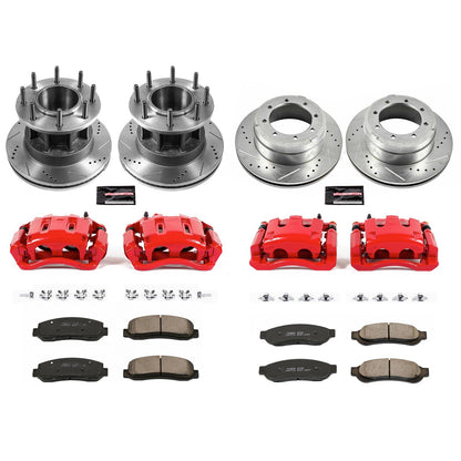 PowerStop Front and Rear Z23 Evolution Kit w/ Calipers | Ford F-350 Super Duty (2005–2007) (KC4034)