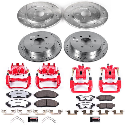 PowerStop Front and Rear Z36 Truck & Tow Kit w/ Calipers | Suzuki Equator (2009–2012) (KC4062-36)