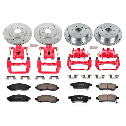 PowerStop Front & Rear Z23 Evolution Sport Brake Kit w/ Calipers | Nissan Frontier 2005–2018 (KC4062)