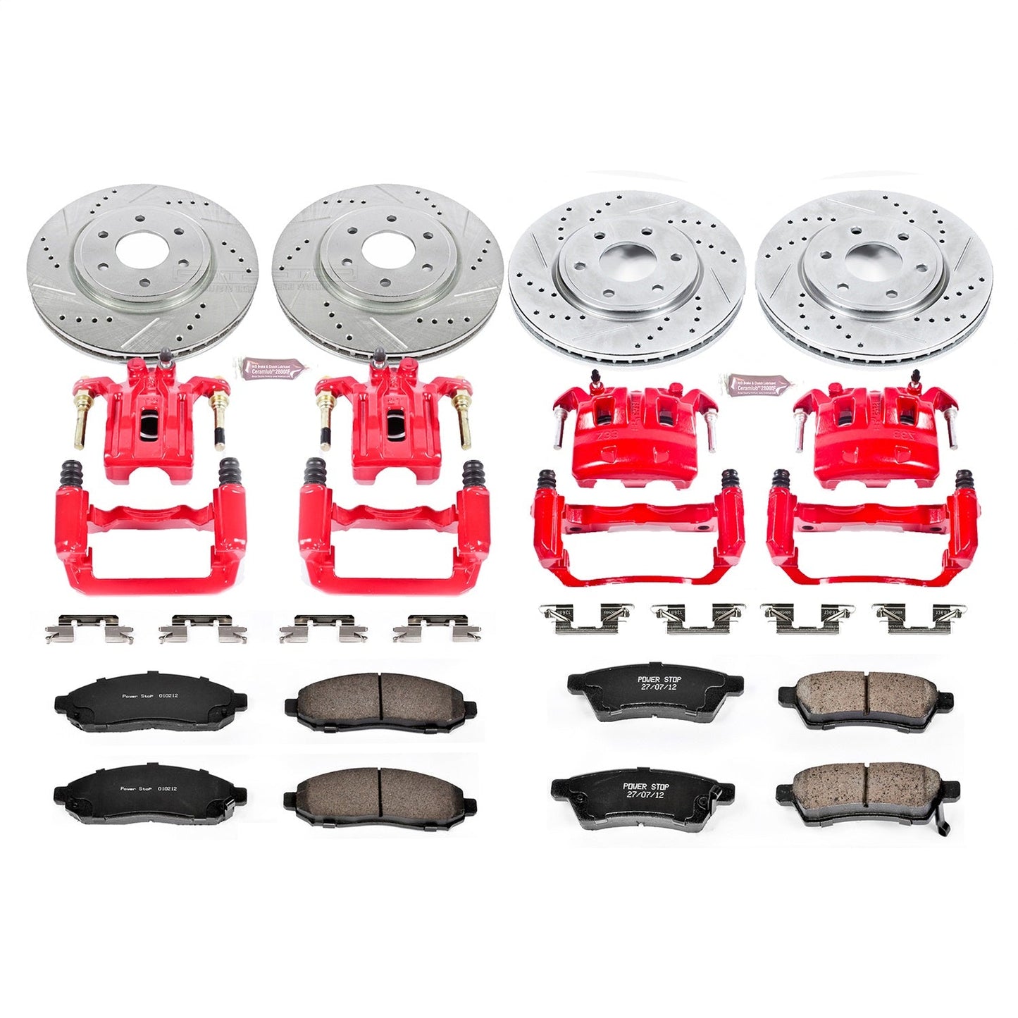 PowerStop Front & Rear Z23 Evolution Sport Brake Kit w/ Calipers | Nissan Frontier (2005–2018) (KC4063)
