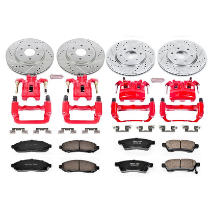 PowerStop Front & Rear Z23 Evolution Sport Brake Kit w/ Calipers | Nissan Frontier (2005–2018) (KC4063)