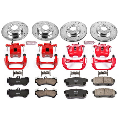 PowerStop Front & Rear Z23 Evolution Sport Brake Kit w/ Calipers | Volkswagen Jetta (2005–2010) (KC4068A)