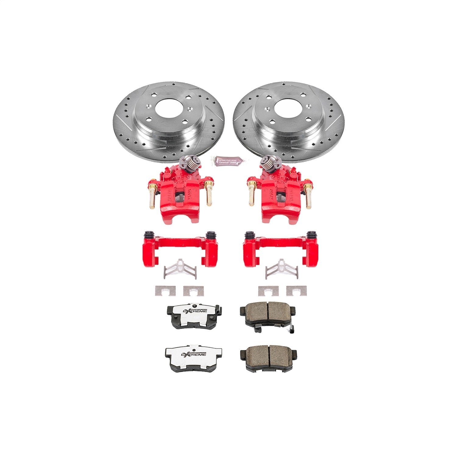 PowerStop Rear Z26 Street Warrior Brake Kit w/ Calipers | Honda Prelude (1992–1996) (KC407-26)