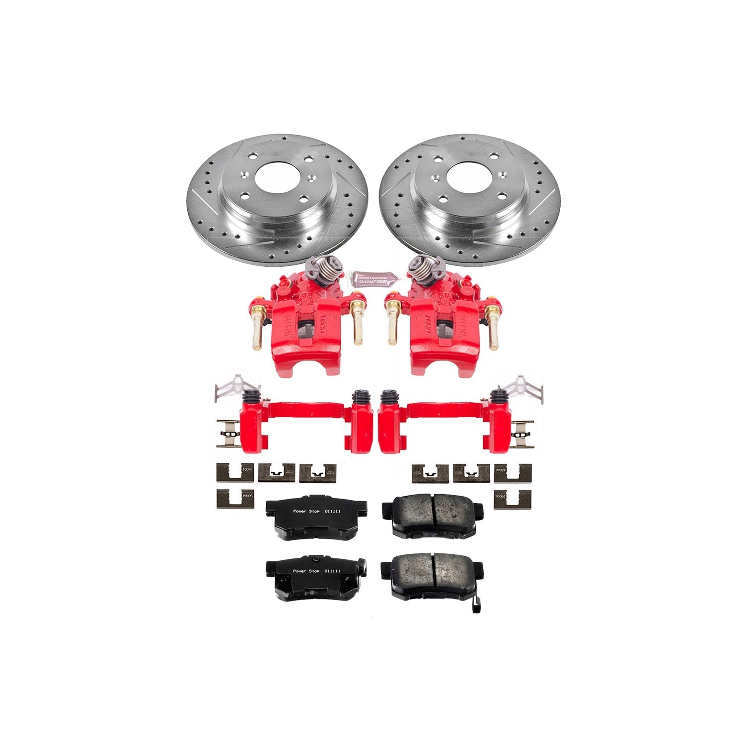 PowerStop Rear Z23 Evolution Sport Brake Kit w/ Calipers | Honda Prelude (1992–1996) (KC407)