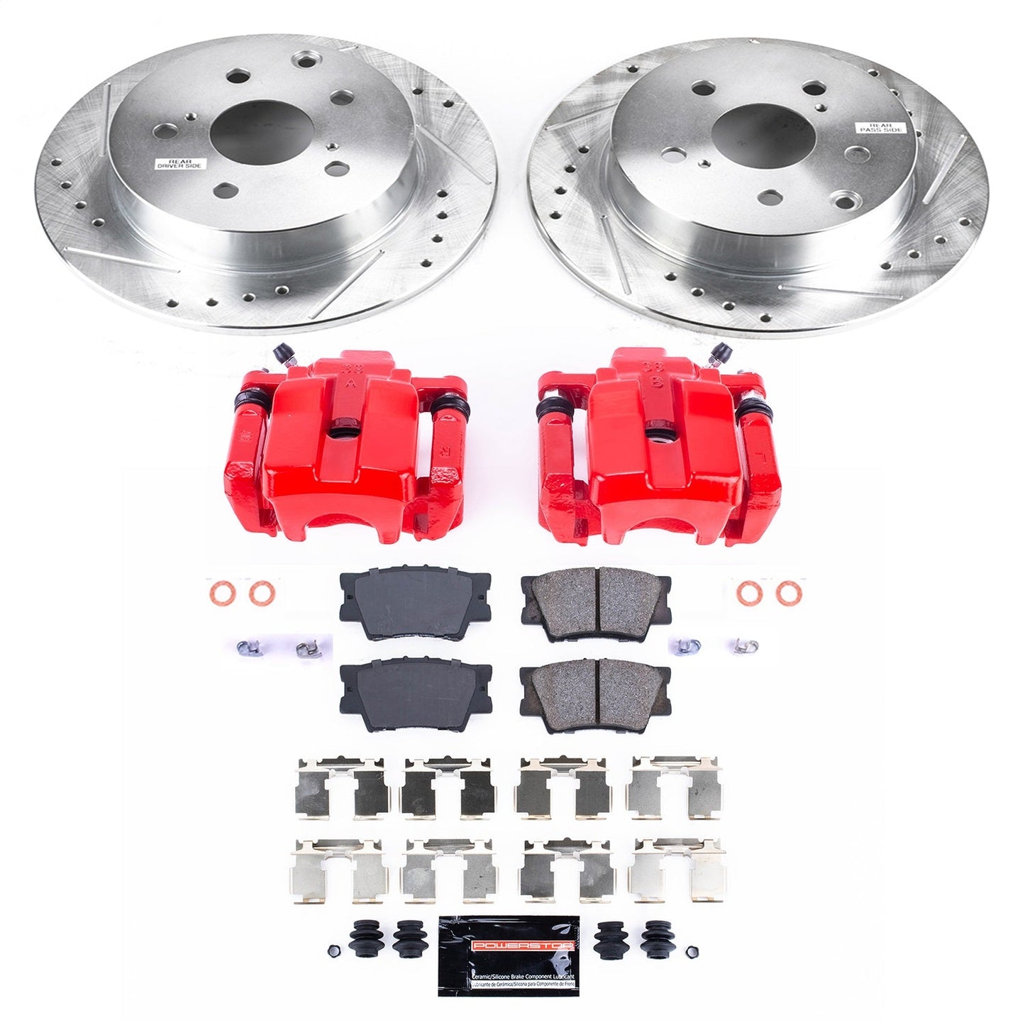 PowerStop Front & Rear Z23 Evolution Sport Brake Kit w/ Calipers | Lexus GS350 (2007–2011) (KC4070)