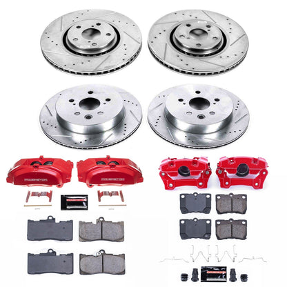 PowerStop Front & Rear Z23 Evolution Sport Brake Kit w/ Calipers | Lexus GS350 (2007–2011) (KC4071)