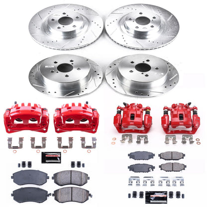 PowerStop Front & Rear Z23 Evolution Sport Brake Kit w/ Calipers | Subaru Legacy (2005) (KC4081)