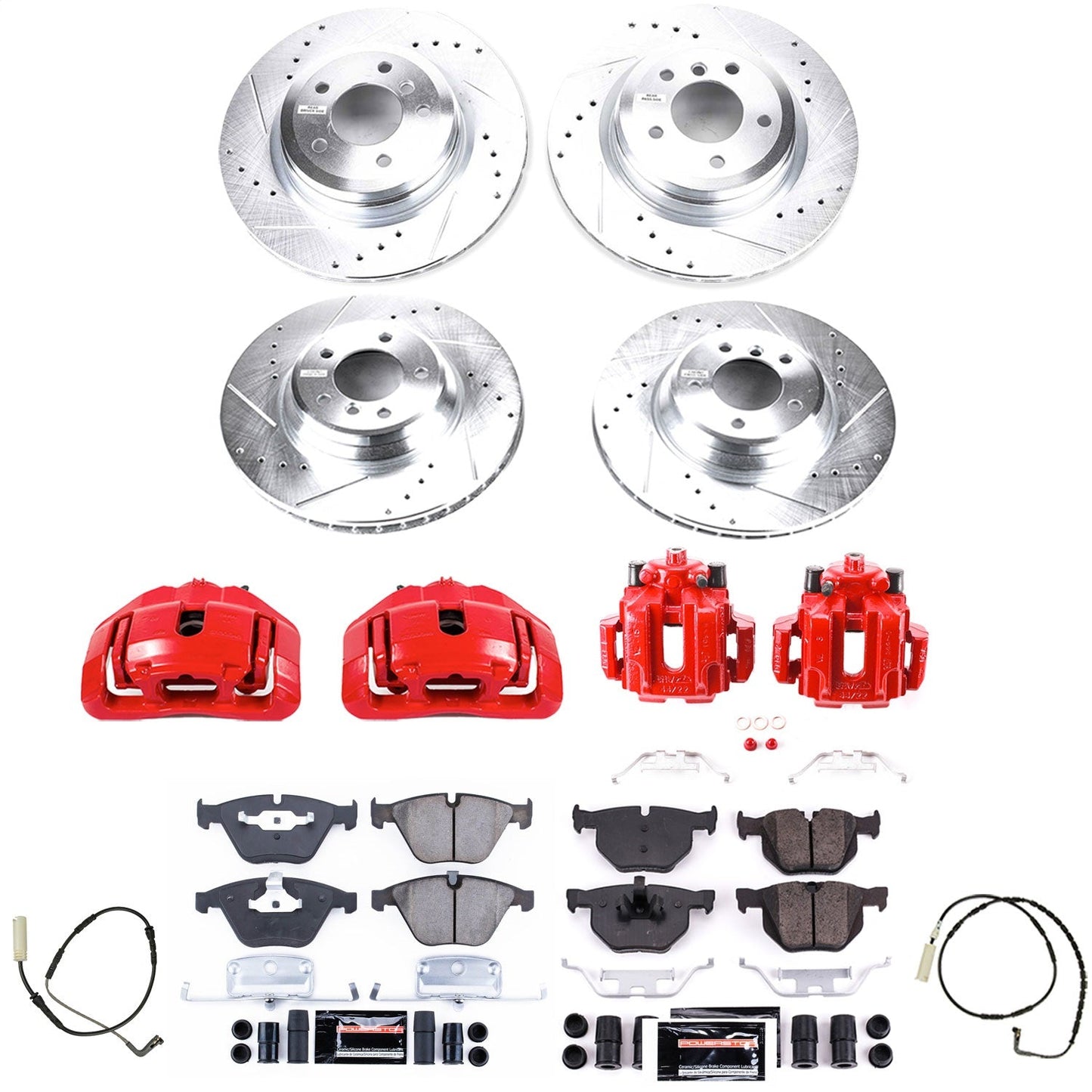 PowerStop Front & Rear Z23 Evolution Sport Brake Kit w/ Calipers | BMW 335d (2009) (KC4094)