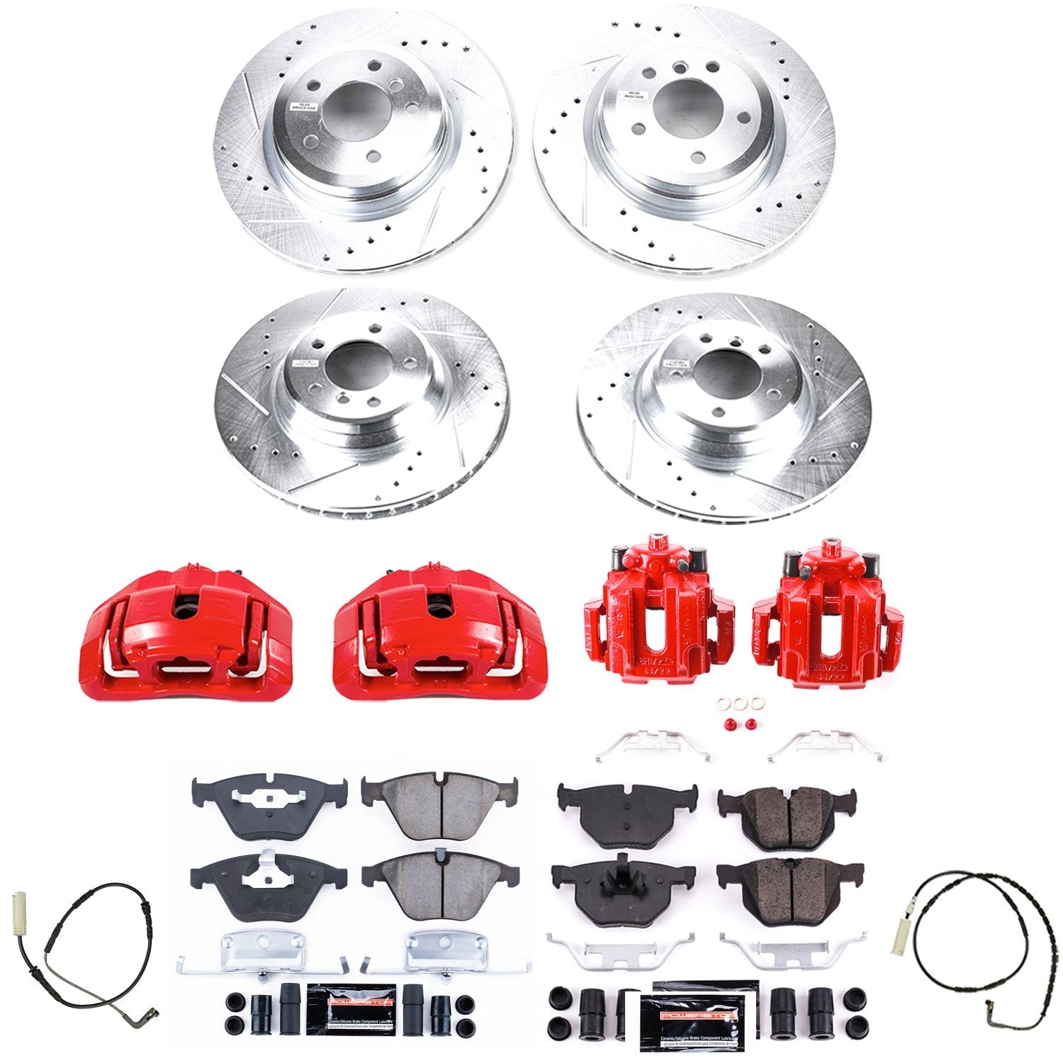 PowerStop Front & Rear Z23 Evolution Sport Brake Kit w/ Calipers | BMW 335d (2009) (KC4094)