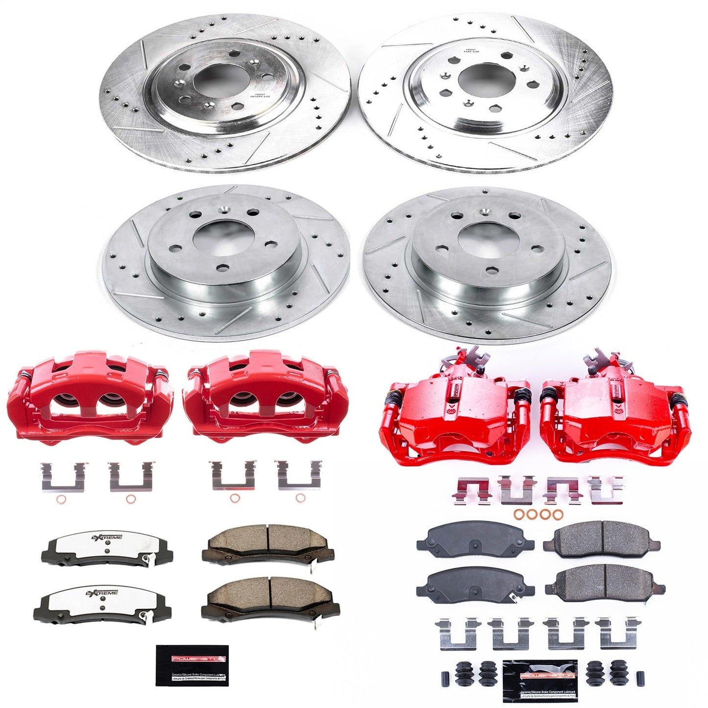 PowerStop Front & Rear Z23 Evolution Sport Brake Kit w/ Calipers | Buick Lucerne (2006–2011) (KC4097)