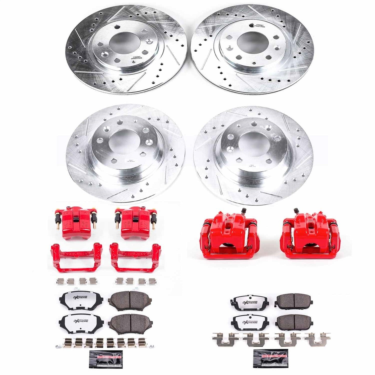 PowerStop Front & Rear Z26 Street Warrior Brake Kit w/ Calipers | Mazda MX-5 Miata (2006–2015) (KC4098-26)