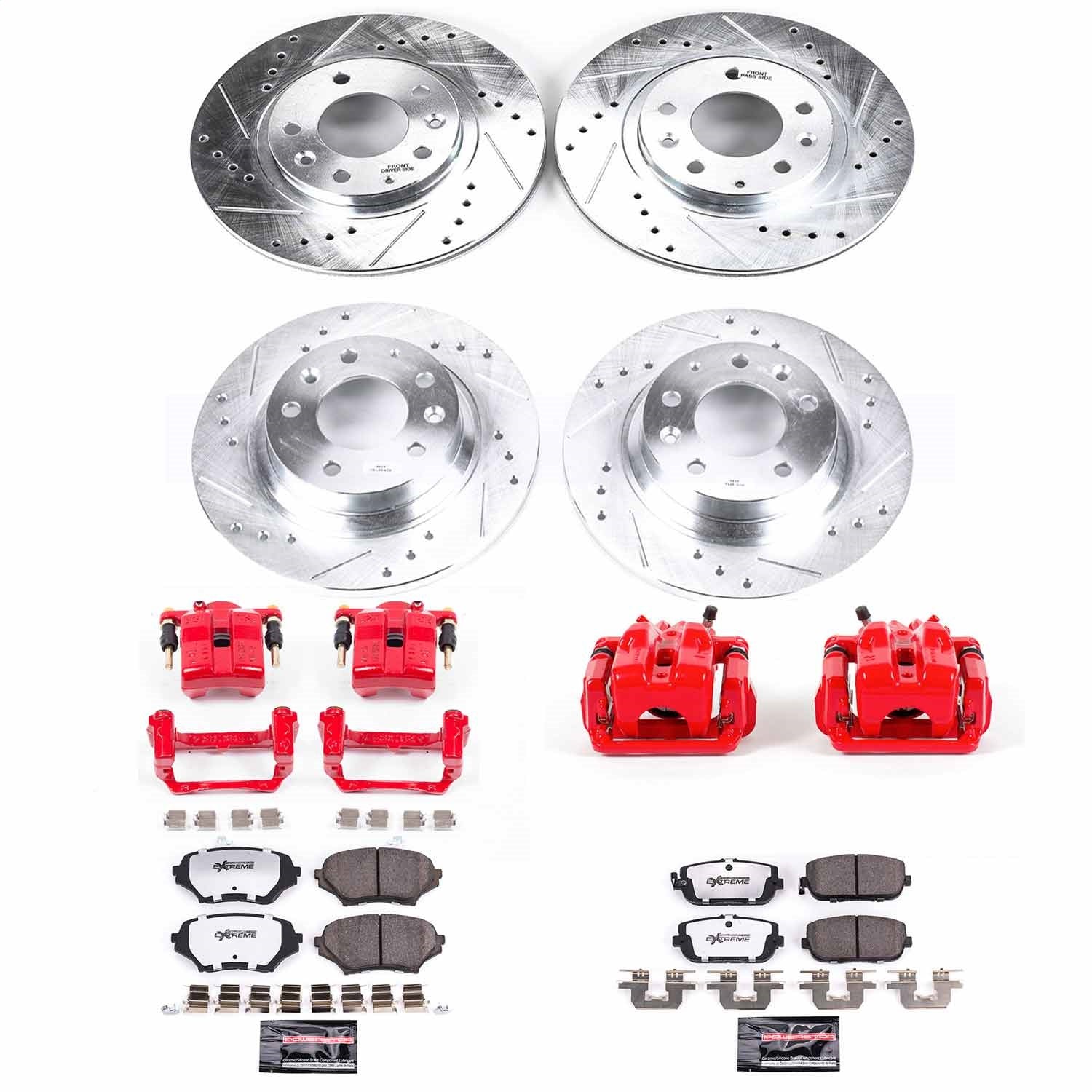 PowerStop Front & Rear Z26 Street Warrior Brake Kit w/ Calipers | Mazda MX-5 Miata (2006–2015) (KC4098-26)