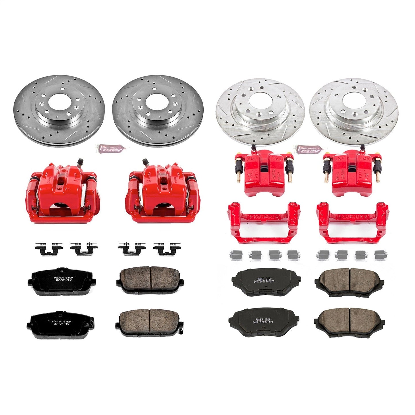 PowerStop Front & Rear Z23 Evolution Sport Brake Kit w/ Calipers | Mazda MX-5 Miata (2006–2015) (KC4098)