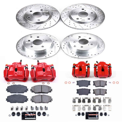 PowerStop Front & Rear Z23 Evolution Sport Brake Kit w/ Calipers | Toyota RAV4 (2011) (KC4100A)