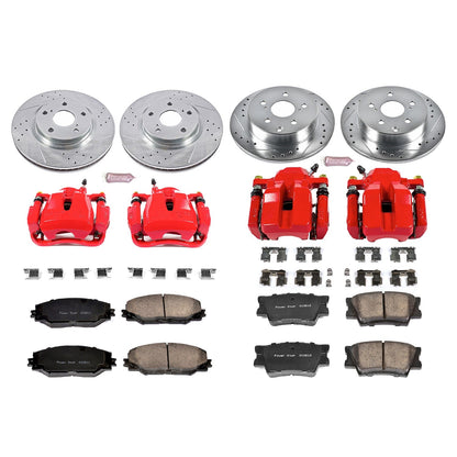 PowerStop Front & Rear Z23 Evolution Sport Brake Kit w/ Calipers | Toyota RAV4 (2006–2012) (KC4101)