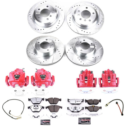 PowerStop Front & Rear Z26 Street Warrior Brake Kit w/ Calipers | BMW 328i (2008–2010) (KC4104-26)