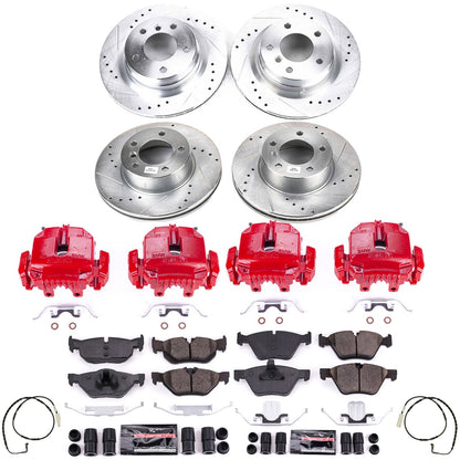 PowerStop Front & Rear Z23 Evolution Sport Brake Kit w/ Calipers | BMW 328i (2007) (KC4106)