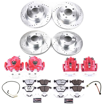 PowerStop Front & Rear Z26 Street Warrior Brake Kit w/ Calipers | BMW 328i (2008–2010) (KC4107-26)