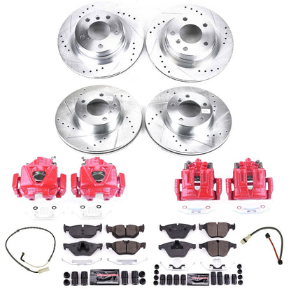 PowerStop Front & Rear Z23 Evolution Sport Brake Kit w/ Calipers | BMW 328i (2008–2010) (KC4107)