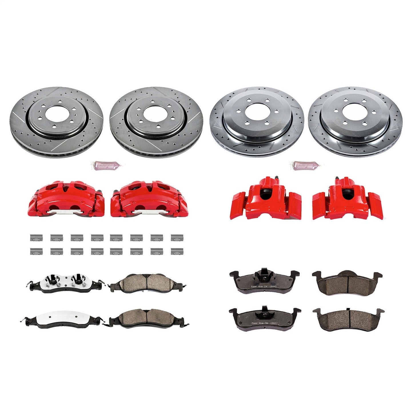 PowerStop Front and Rear Z36 Truck & Tow Kit w/ Calipers | Lincoln Navigator (2007–2009) (KC4109-36)