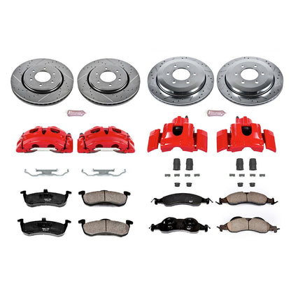 PowerStop Front & Rear Z23 Evolution Sport Brake Kit w/ Calipers | Ford Expedition (2007–2009) (KC4109)