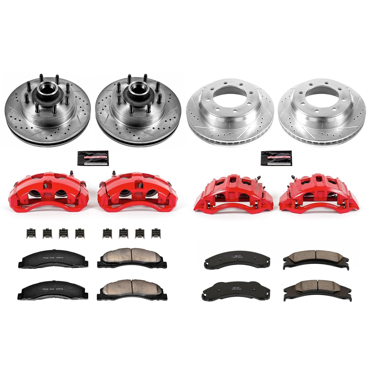 PowerStop Front and Rear Z23 Evolution Kit w/ Calipers | Ford E-450 Super Duty (2017–2018) (KC4131)