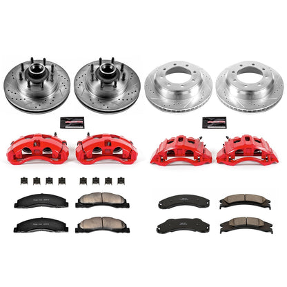 PowerStop Front and Rear Z23 Evolution Kit w/ Calipers | Ford E-450 Super Duty (2017–2018) (KC4131)