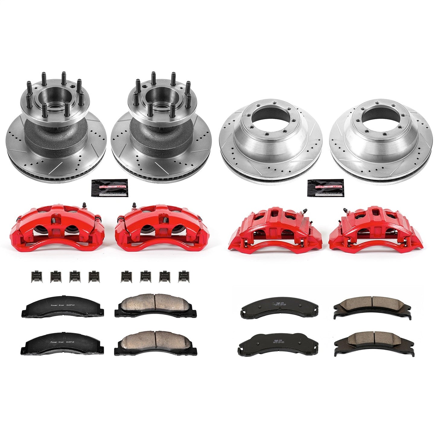 PowerStop Front & Rear Z23 Evolution Kit w/ Calipers | Ford E-350 Super Duty (2008–2019) (KC4132)