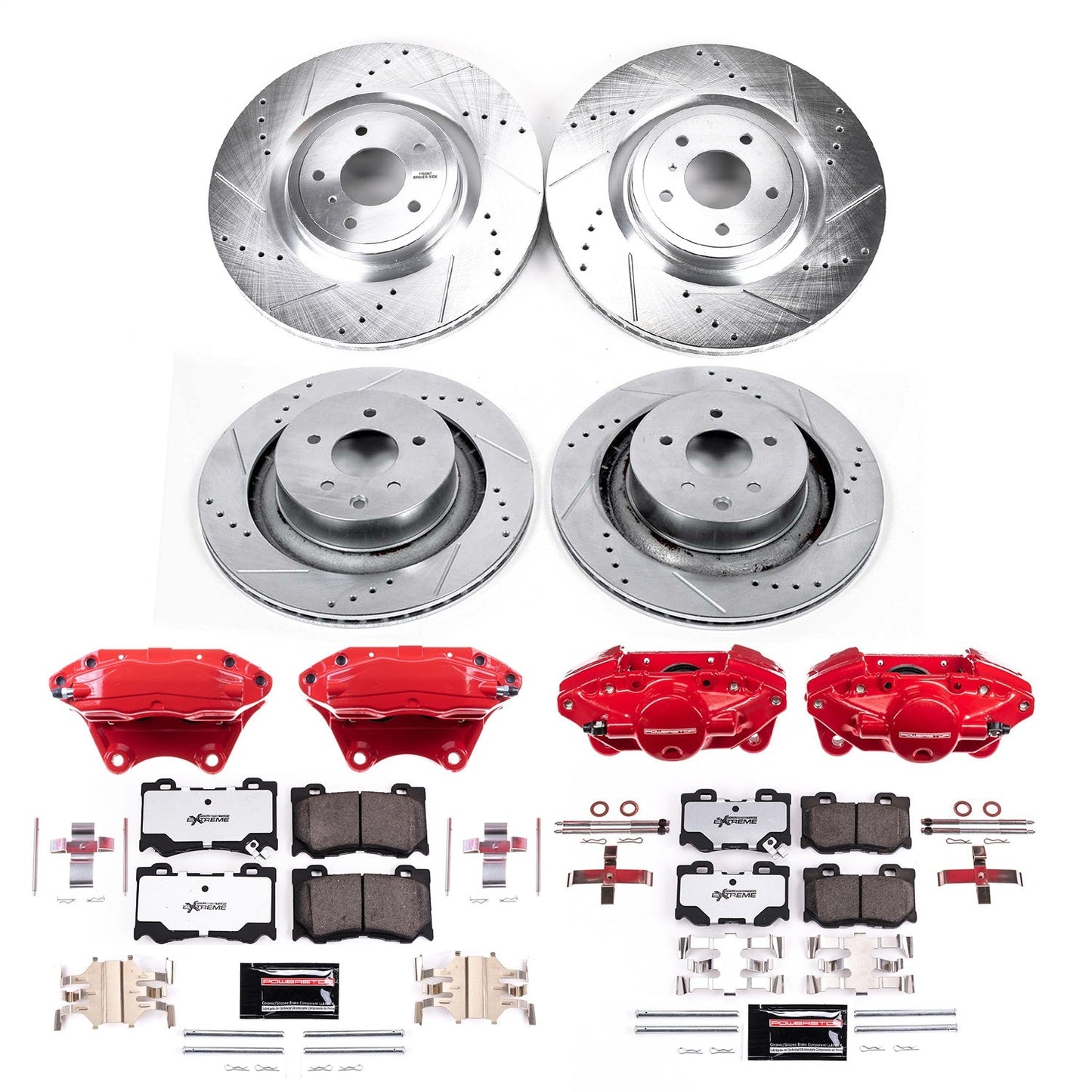 PowerStop Z26 Street Kit w/ Calipers | Nissan 350Z (2009) (KC4138B-26)