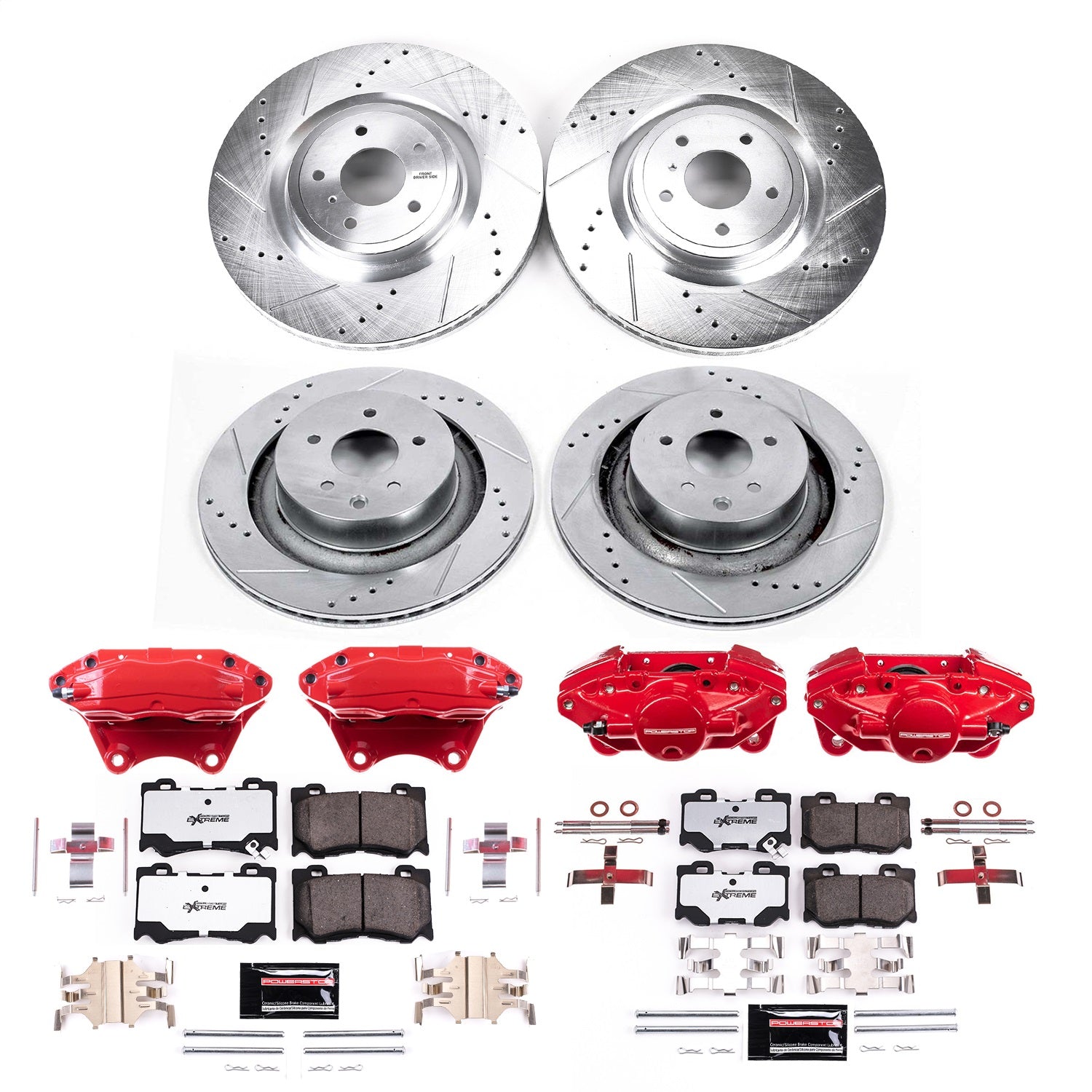 PowerStop Z26 Street Kit w/ Calipers | Nissan 350Z (2009) (KC4138B-26)
