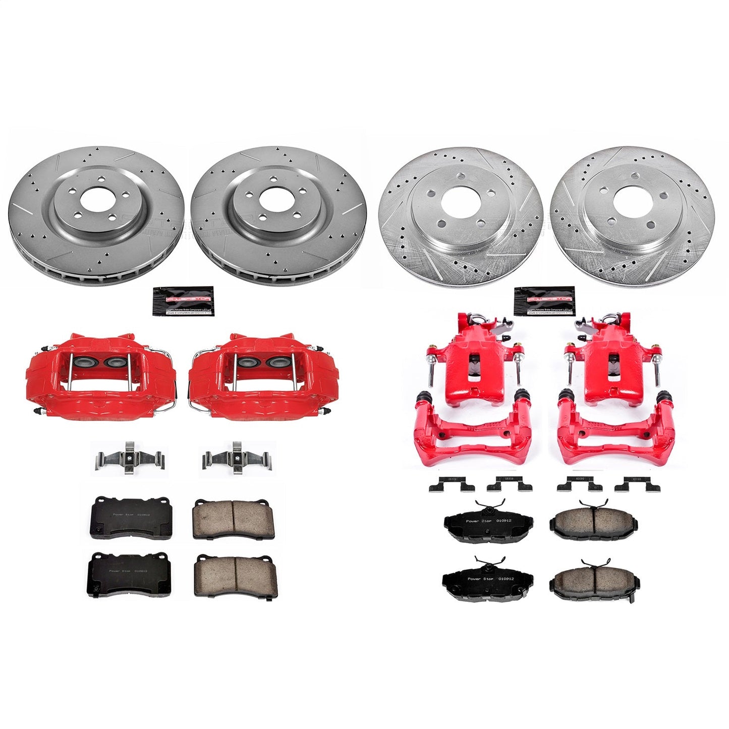 PowerStop Front & Rear Z23 Evolution Sport Brake Kit w/ Calipers | Ford Mustang (2011–2014) (KC4148)