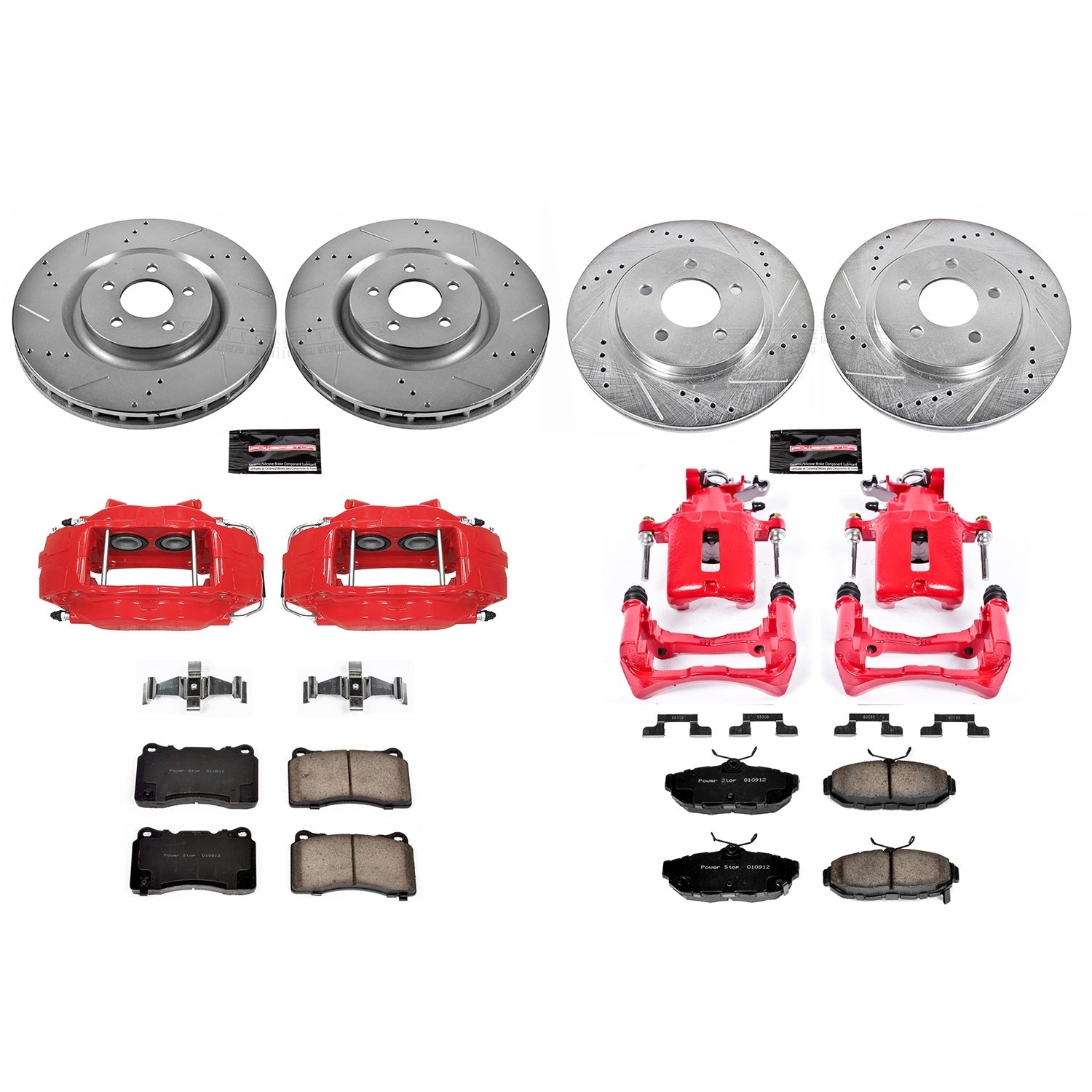 PowerStop Front & Rear Z23 Evolution Sport Brake Kit w/ Calipers | Ford Mustang (2011–2014) (KC4148)