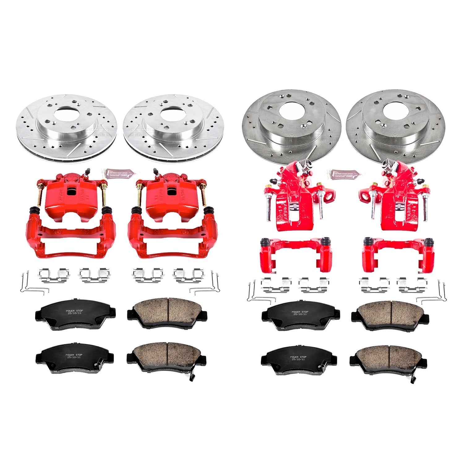 PowerStop Front & Rear Z23 Evolution Sport Brake Kit w/ Calipers | Honda Civic (2009–2011) (KC4276)
