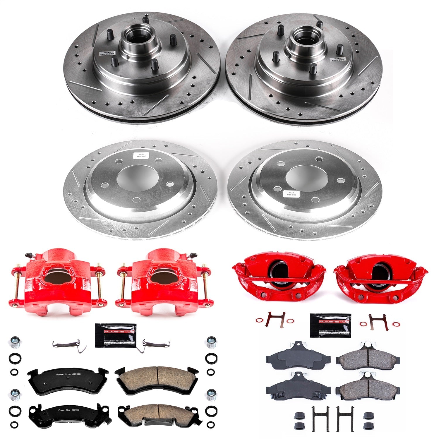 PowerStop Front & Rear Z23 Evolution Sport Brake Kit w/ Calipers | Chevrolet Impala (1994–1996) (KC4338)