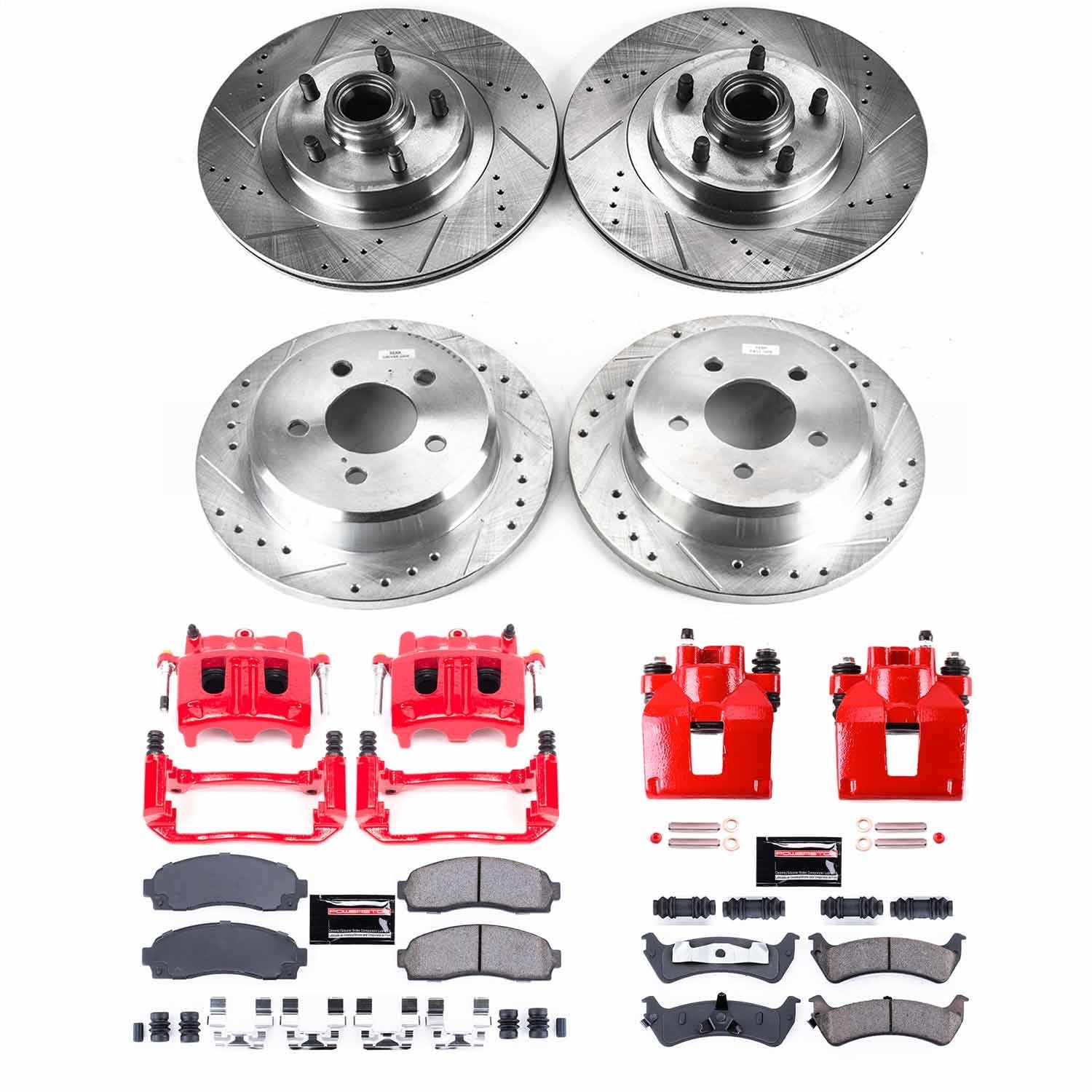 PowerStop Front & Rear Z23 Evolution Sport Brake Kit w/ Calipers | Ford Explorer Sport (2001–2002) (KC4356)