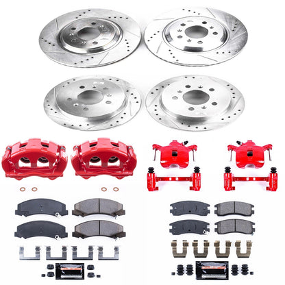PowerStop Front & Rear Z23 Evolution Sport Brake Kit w/ Calipers | Buick Allure (2008–2009) (KC4377)