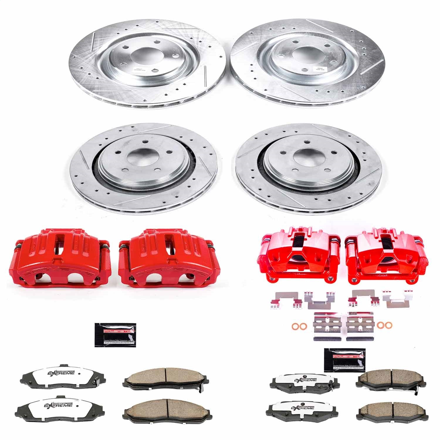 PowerStop Front and Rear Z26 Street Kit w/ Calipers | Chevrolet Corvette 2005–2013 (KC4400-26)